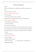 BU450 Exam 6 Leadership Skills