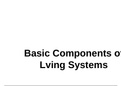 Basic components of Living Systems