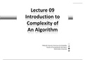 Lecture 09 - Intro to Complexity of An Algorithm