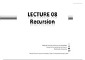 Lecture 08 - Recursion