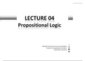 Lecture 04 - Propositional Logic