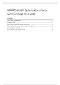 HPI4009 Health Systems Governance Cases + Summary Year 2018-2019