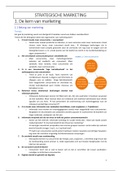 Samenvatting strategische marketing (fase 2 semester 2) 