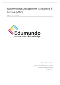 Samenvatting Management Accounting & Control - MAC - My Edumundo