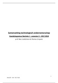 Samenvatting technologisch ondernemerschap (TO) HOC en WPO handelsingenieur bachelor 1