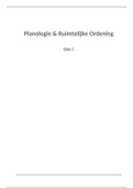 Samenvatting Planologie & Ruimtelijke Ordening (blok 5)