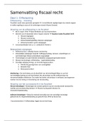 Samenvatting fiscaal recht 2