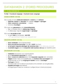 Databanken 2 - Stored Procedures