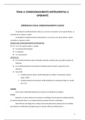 Tema 4: Condicionamiento Instrumental u Operante