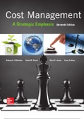 Cost Management a Strategic Emphasis 7th