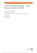 Summary all compulsory articles topic always connected