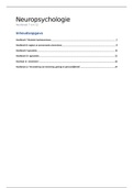 Samenvatting Neuropsychologie (boek) Hoofdstuk 7,8,9,10,11 en 12