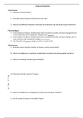 Practice Test Worksheet- Chapter 2: Chemical Bonds and Reactions