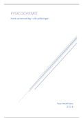 Samenvatting en alle oefeningen H1-4 fysicochemie C3