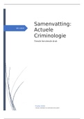 Samenvatting: Actuele Criminologie 