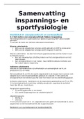 Samenvatting inspanning en sportfysiologie H4, H9, H10 en H16