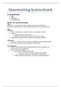 Samenvatting fysiotechniek