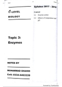 Topic 3-Enzymes