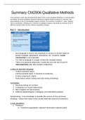 CM2006 Qualitative Methods in Communication and Media Summary