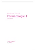 Samenvatting farmacologie 1 (FC-I) jaar 1 Farmakunde