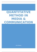 Summary (Entire Course) CM2005 Quantitative Method in Media and Communication