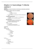 klopto 2.1 hoorcollege 7 infectie ziekte I