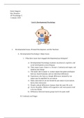 AP Psychology Outline - Developmental Psychology (Unit 9)