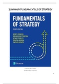 Summary Fundamentals of strategy fourth edition