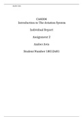 Aviation System Assignment One Report