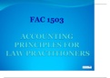 FAC1503-EXAM STUDY PACK INCLUDING SOLUTIONS TO EXAM AND STUDY GUIDE QUESTIONS