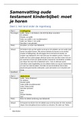 Samenvatting: Moet je horen kinderbijbel (oude testament)