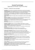 Sociale Psychologie Begrippenlijsten met HANDIGE Voorbeelden vanuit colleges. 