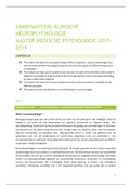 Samenvatting Clinical Neuropsychology 500828-M-6 