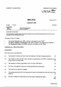 MRL3702 Labour Law Past Exam Paper May 2014
