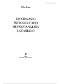 Diccionario Lacaniano de Dylan Evans (util para comprender a Lacan)