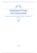 Samenvatting van het Basisboek Psychologie van Jakob Rigter   hoorcolleges
