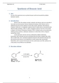 Lab report: Synthesis of Benzoic Acid (mini-scale)