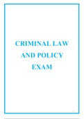 MLJ703 - Criminal Law - Notes and Problem Questions