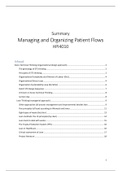 Summary and case notes of HPI4010 Organizing and Managing Patient Flows (and project Lean), mater HPIM