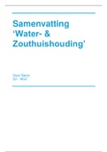 Samenvatting - Water- & zouthuishouding