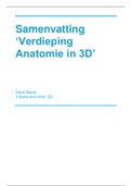Samenvatting - Verdieping Anatomie in 3D