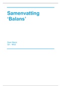 Samenvatting - Balans