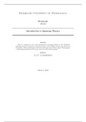 3BQX0 - Introduction to Quantum Physics Summary
