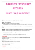 PYC3703 Summary: Cognition: Thinking, Memory and Problem Solving