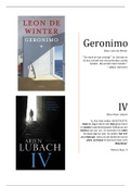 Boekverslagen 'Geronimo' Leon de Winter en 'IV' Arjen Lubach 6VWO incl. boekvergelijking