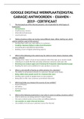 GOOGLE DIGITALE WERKPLAATS&lpar;DIGITAL GARAGE&rpar; ANTWOORDEN &ndash; EXAMEN -2019 - CERTIFICAAT
