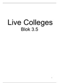 Aantekeningen/Samenvatting van de Live colleges blok 3.5