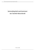 Volledige samenvatting Multi-Level Governance 2019