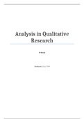 SV Analysis in Qualitative Research