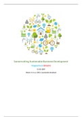 Samenvatting Sustainable Business Development 2019 (Nederlands)